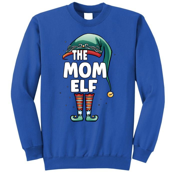 The Mom Mother Elf Partner Look Family Outfit Christmas Funny Gift Tall Sweatshirt