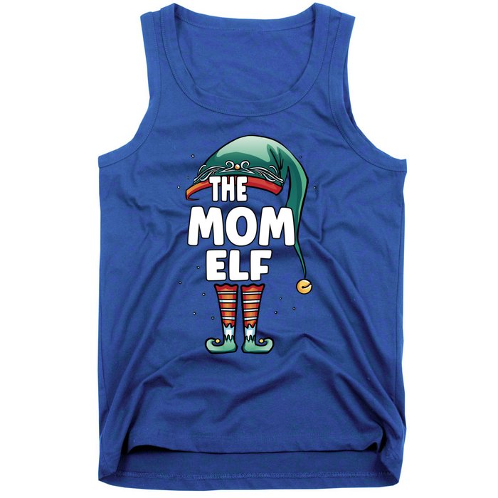 The Mom Mother Elf Partner Look Family Outfit Christmas Funny Gift Tank Top