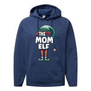 The Mom Mother Elf Partner Look Family Outfit Christmas Funny Gift Performance Fleece Hoodie