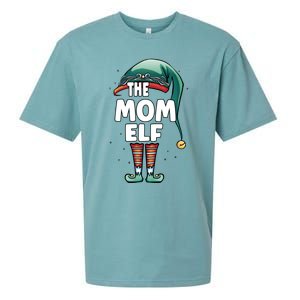 The Mom Mother Elf Partner Look Family Outfit Christmas Funny Gift Sueded Cloud Jersey T-Shirt