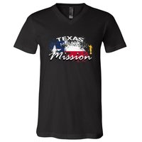 Texas Mcallen Mormon Lds Mission Missionary V-Neck T-Shirt