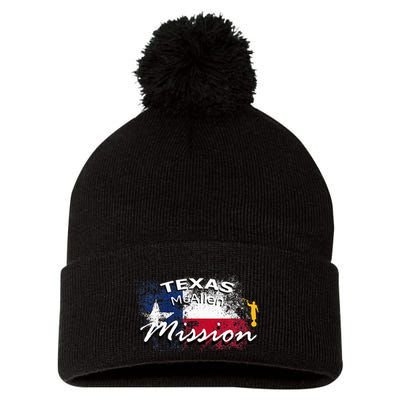 Texas Mcallen Mormon Lds Mission Missionary Pom Pom 12in Knit Beanie