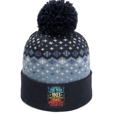 The Man Myth Legend 1923 Aged Perfectly 100th Birthday The Baniff Cuffed Pom Beanie