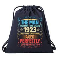 The Man Myth Legend 1923 Aged Perfectly 100th Birthday Drawstring Bag