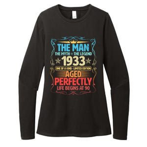 The Man Myth Legend 1933 Aged Perfectly 90th Birthday Womens CVC Long Sleeve Shirt