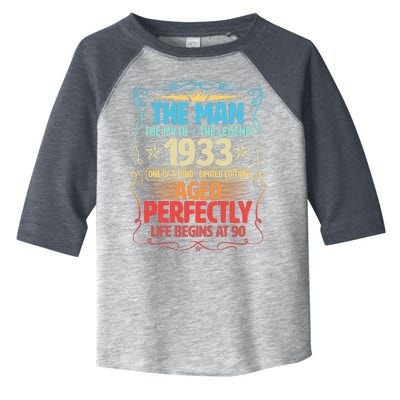 The Man Myth Legend 1933 Aged Perfectly 90th Birthday Toddler Fine Jersey T-Shirt