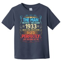 The Man Myth Legend 1933 Aged Perfectly 90th Birthday Toddler T-Shirt