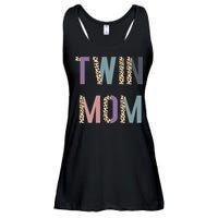 Twin Mom Mother's Day Twin Mom Leopard Ladies Essential Flowy Tank