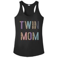 Twin Mom Mother's Day Twin Mom Leopard Ladies PosiCharge Competitor Racerback Tank