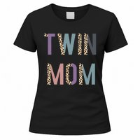 Twin Mom Mother's Day Twin Mom Leopard Women's T-Shirt