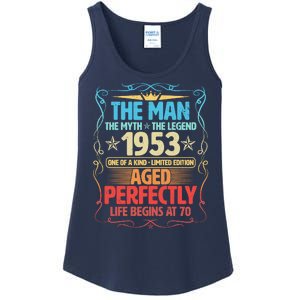 The Man Myth Legend 1953 Aged Perfectly 70th Birthday Ladies Essential Tank