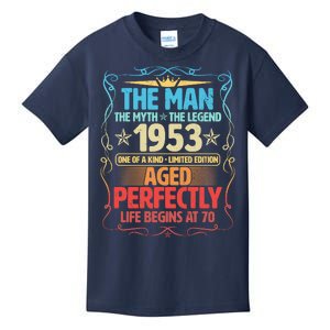 The Man Myth Legend 1953 Aged Perfectly 70th Birthday Kids T-Shirt