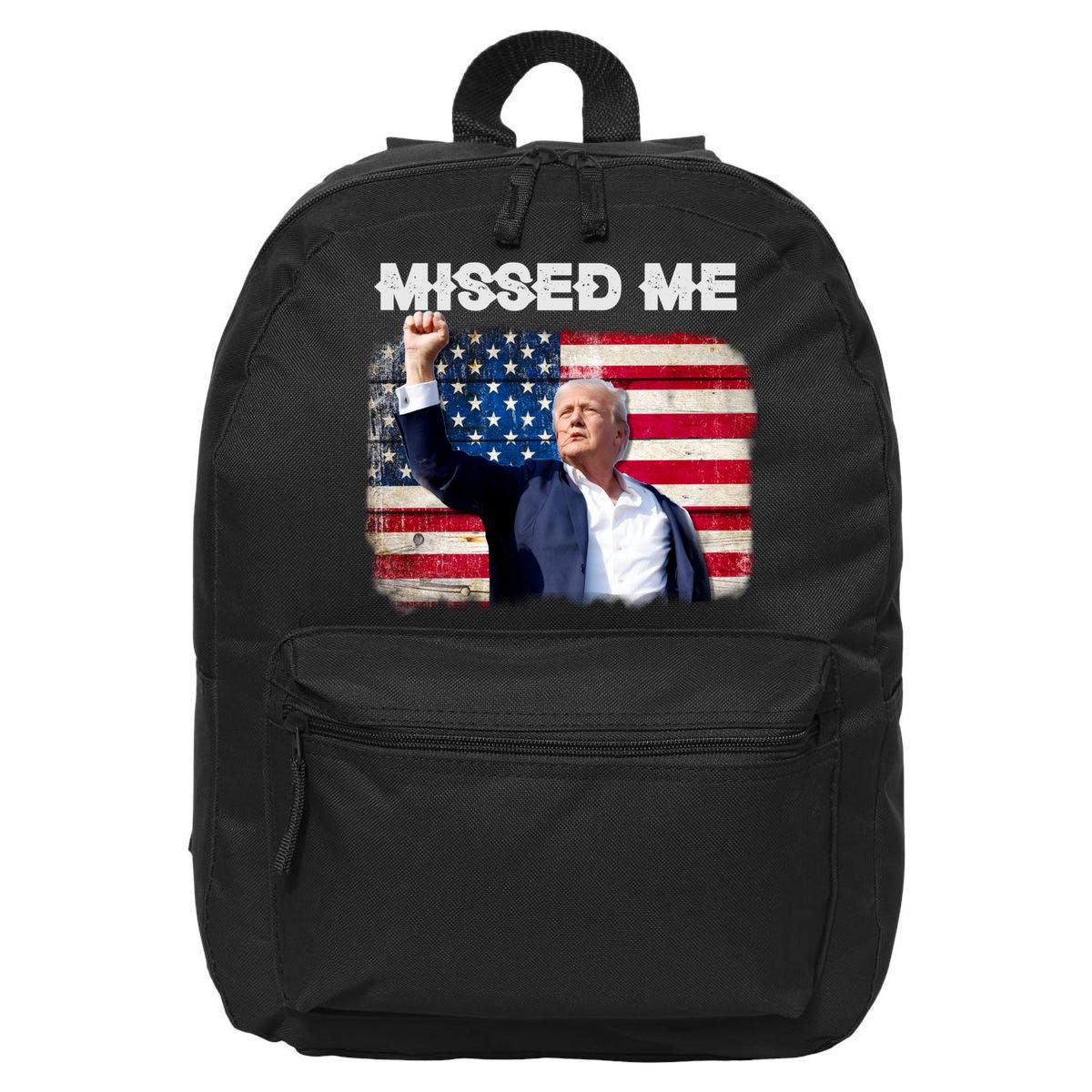 Trump Missed Me Pennsylvania Rally Patriot Usa 2024 Shot 16 in Basic Backpack