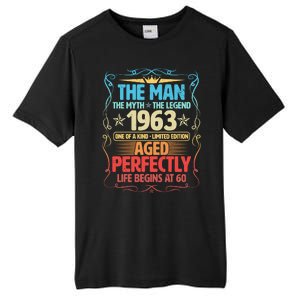 The Man Myth Legend 1963 Aged Perfectly 60th Birthday Tall Fusion ChromaSoft Performance T-Shirt