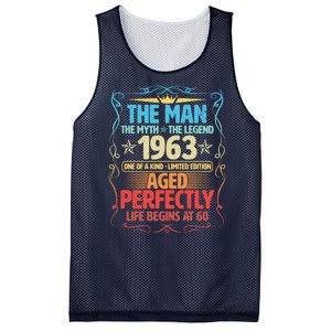 The Man Myth Legend 1963 Aged Perfectly 60th Birthday Mesh Reversible Basketball Jersey Tank