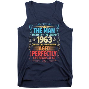 The Man Myth Legend 1963 Aged Perfectly 60th Birthday Tank Top