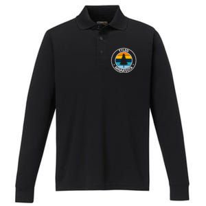 Tyler Minnesota Mn Usa City Pride Retro Sunset Gift Performance Long Sleeve Polo