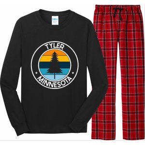 Tyler Minnesota Mn Usa City Pride Retro Sunset Gift Long Sleeve Pajama Set