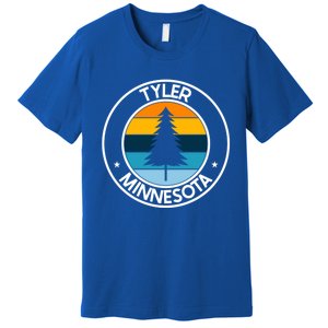 Tyler Minnesota Mn Usa City Pride Retro Sunset Gift Premium T-Shirt