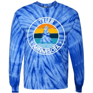 Tyler Minnesota Mn Usa City Pride Retro Sunset Gift Tie-Dye Long Sleeve Shirt