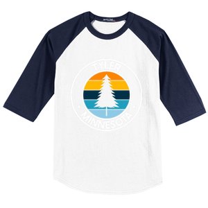 Tyler Minnesota Mn Usa City Pride Retro Sunset Gift Baseball Sleeve Shirt