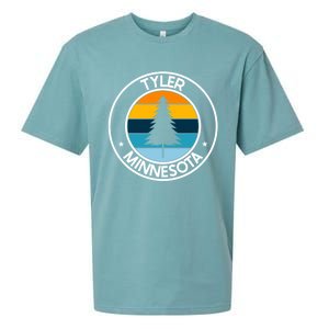 Tyler Minnesota Mn Usa City Pride Retro Sunset Gift Sueded Cloud Jersey T-Shirt