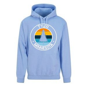 Tyler Minnesota Mn Usa City Pride Retro Sunset Gift Unisex Surf Hoodie