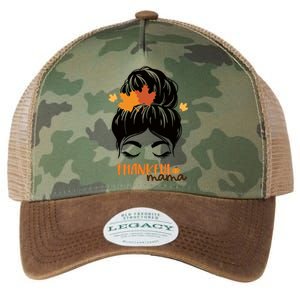 Thankful Mama Messy Bun Autumn Legacy Tie Dye Trucker Hat