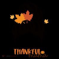 Thankful Mama Messy Bun Autumn Drawstring Bag