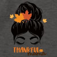 Thankful Mama Messy Bun Autumn Vector Backpack