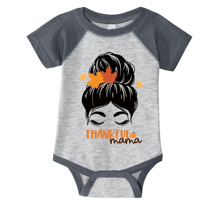 Thankful Mama Messy Bun Autumn Infant Baby Jersey Bodysuit
