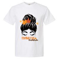 Thankful Mama Messy Bun Autumn Garment-Dyed Heavyweight T-Shirt
