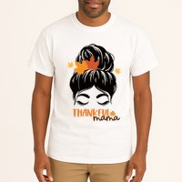 Thankful Mama Messy Bun Autumn Tall T-Shirt