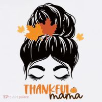 Thankful Mama Messy Bun Autumn Tall T-Shirt