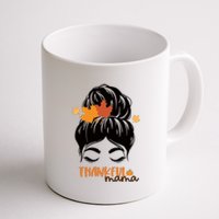 Thankful Mama Messy Bun Autumn Coffee Mug