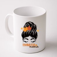 Thankful Mama Messy Bun Autumn Coffee Mug