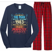 The Man Myth Legend 1983 Aged Perfectly 40th Birthday Long Sleeve Pajama Set