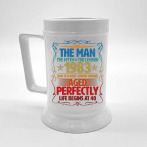 The Man Myth Legend 1983 Aged Perfectly 40th Birthday Beer Stein