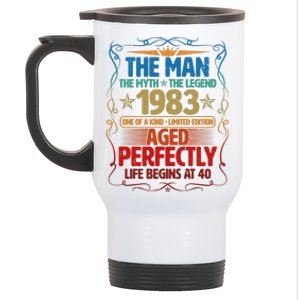 The Man Myth Legend 1983 Aged Perfectly 40th Birthday Stainless Steel Travel Mug