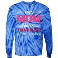 Triathlete Mom Mothers Day Gift Triathlon Gift Tie-Dye Long Sleeve Shirt