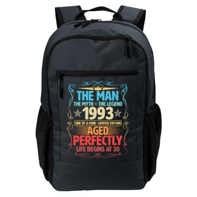 The Man Myth Legend 1993 Aged Perfectly 30th Birthday Daily Commute Backpack