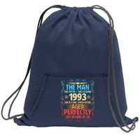 The Man Myth Legend 1993 Aged Perfectly 30th Birthday Sweatshirt Cinch Pack Bag