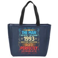 The Man Myth Legend 1993 Aged Perfectly 30th Birthday Zip Tote Bag