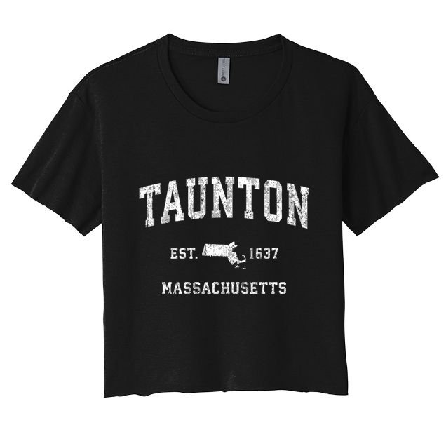 Taunton Massachusetts Ma Vintage Sports Crop Top