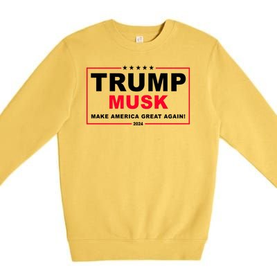 Trump Musk Make America Great Again 2024 Election Premium Crewneck Sweatshirt