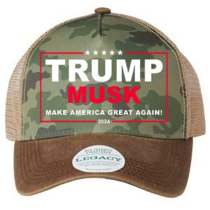 Trump Musk Make America Great Again 2024 Election Legacy Tie Dye Trucker Hat