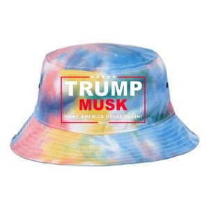 Trump Musk Make America Great Again 2024 Election Tie Dye Newport Bucket Hat