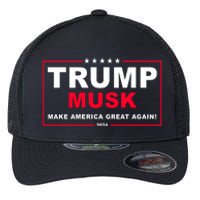 Trump Musk Make America Great Again 2024 Election Flexfit Unipanel Trucker Cap