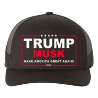 Trump Musk Make America Great Again 2024 Election Yupoong Adult 5-Panel Trucker Hat