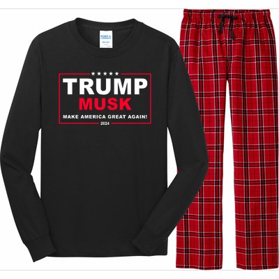 Trump Musk Make America Great Again 2024 Election Long Sleeve Pajama Set